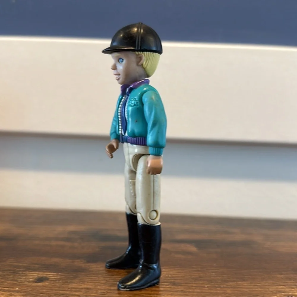 Fisher Price English Style Rider Vintage Doll boy blue jacket